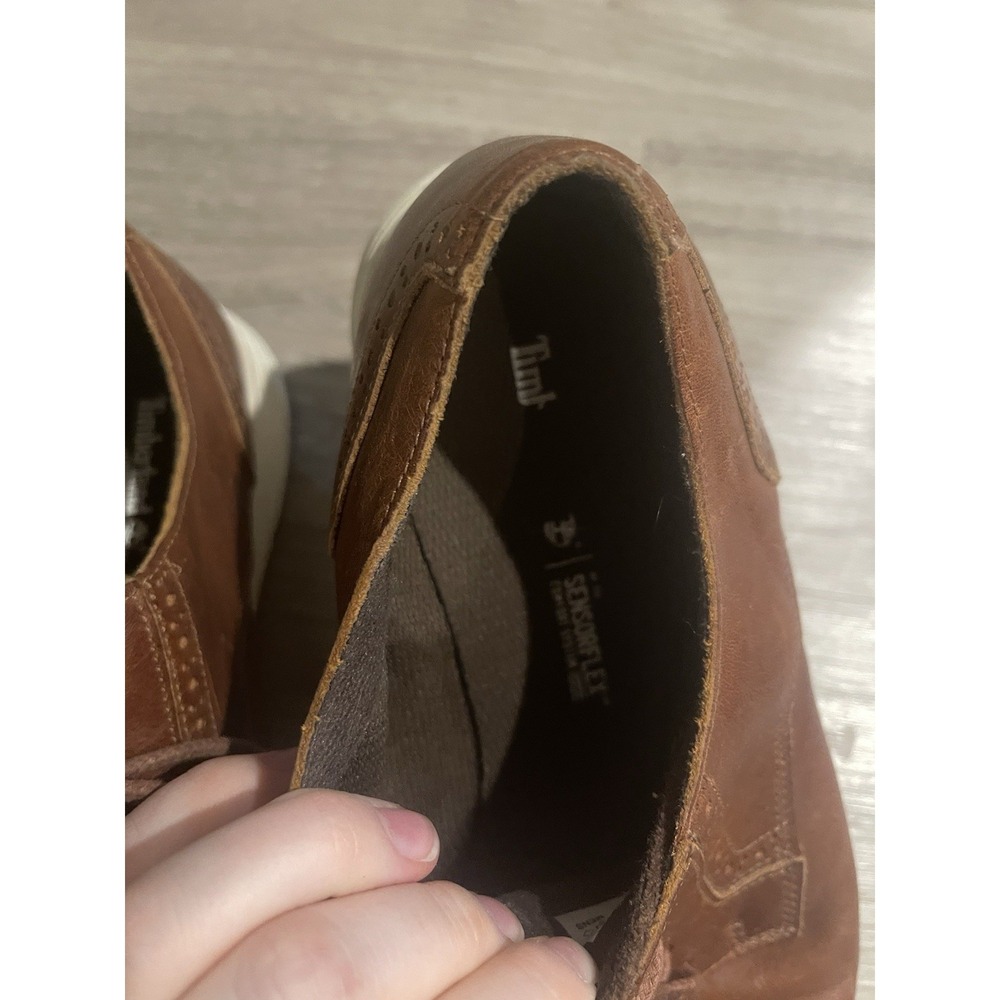 Timberland Men's Dress Shoes Brown Size 11.5 Classic Minimalist Preppy Dressy - Picture 4 of 7